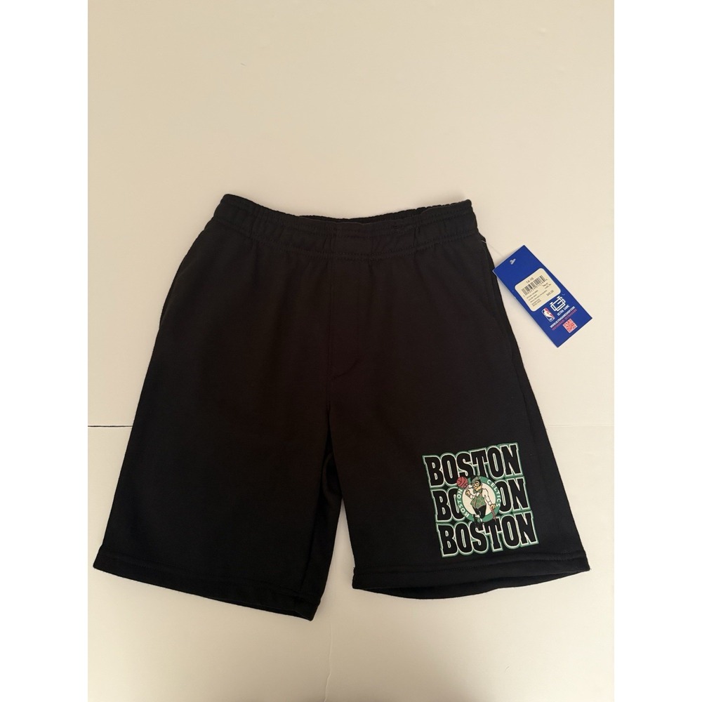 Boston Celtics Boys 14-16 Shorts Black Fleece NBA Ultra Game Kids Official NWT